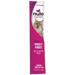 Nulo Freestyle Grain-Free Perfect Puree Beef & Sardine Recipe Cat Food Topper, 0.5 oz For Sale