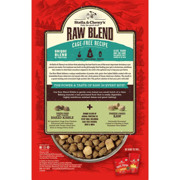 Stella & Chewy s Cage Free Chicken Raw Blend Recipe Kibble Dog Food Fashion