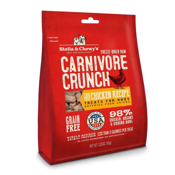 Stella & Chewy s Carnivore Crunch Cage-Free Chicken Recipe Freeze-Dried Dog Treats 3.25 oz Online