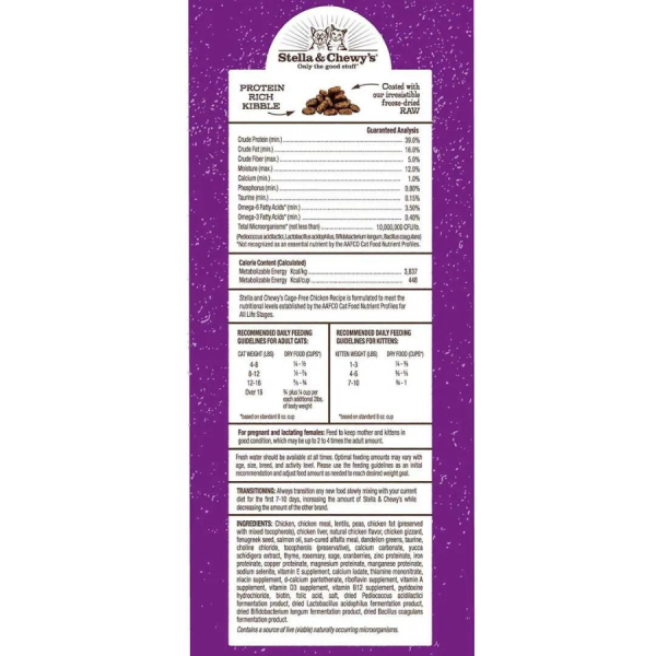 Stella & Chewy s Raw Coated Kibble Cage-Free Chicken Recipe Cat Food Hot on Sale