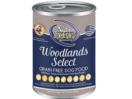 NutriSource Grain-Free Woodlands Select Formula Canned Dog Food 13-oz Sale