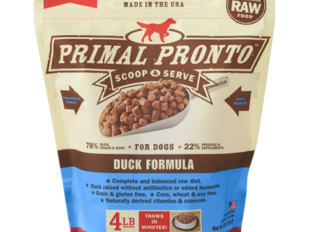 Primal Pronto Duck Formula Raw Frozen Dog Food 4lb For Discount