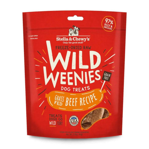 Stella & Chewy s Wild Weenies Grass-Fed Beef Recipe Freeze-Dried Dog Treats 3.25 oz For Discount