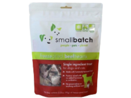 Small Batch Freeze Dried Beef Hearts Dog Treats, 3.5 oz Online Sale