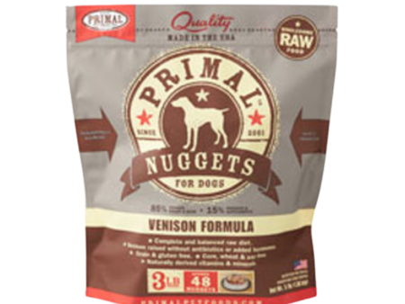 Primal Nuggets Venison Formula Frozen Raw Dog Food 3 lbs Sale