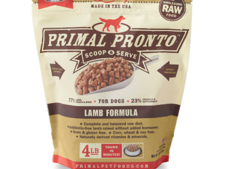 Primal Pronto Lamb Formula Raw Frozen Dog Food 4lb Hot on Sale