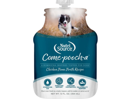 NutriSource Come-Pooch-A Dog Chicken Broth 12 oz Fashion