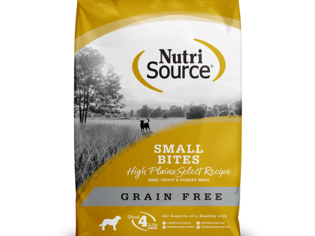 NutriSource Grain-Free Small Bites High Plains Select Formula Dry Dog Food Cheap