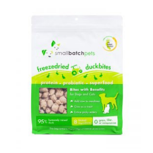 Small Batch Freeze Dried Duck Bites Dog Treats, 7 oz Supply