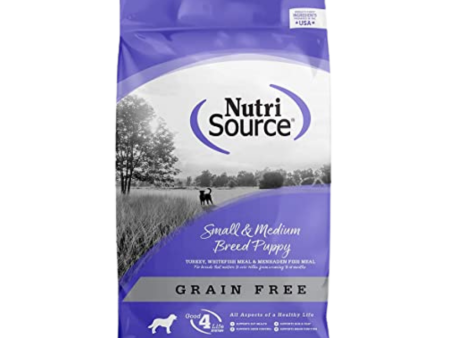 NutriSource Grain-Free Small & Medium Breed Puppy Turkey Formula Dry Dog Food For Cheap