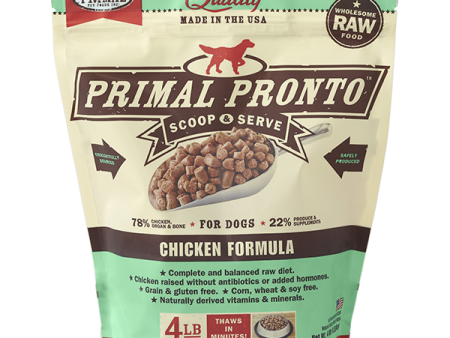 Primal Pronto Chicken Formula Raw Frozen Dog Food 4lb For Cheap