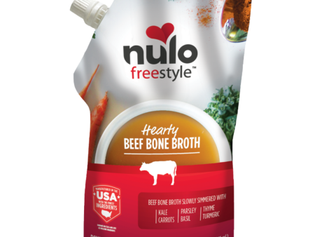 Nulo Freestyle Grain-Free Hearty Beef Bone Broth Dog & Cat Food Topper, 20 oz Hot on Sale