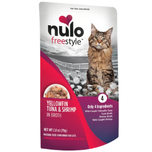 Nulo Grain-Free Yellowfin Tuna & Shrimp in Broth Cat Food Topper, 2.8oz Supply