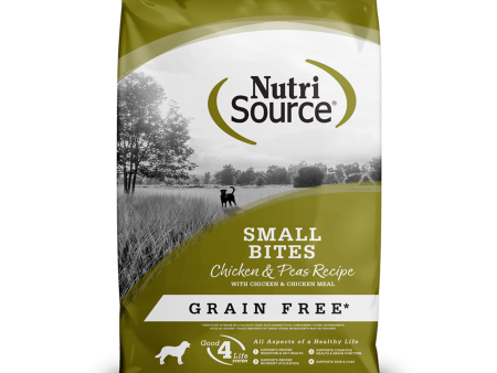 NutriSource Grain-Free Chicken & Pea Small Bites Formula Dry Dog Food For Discount