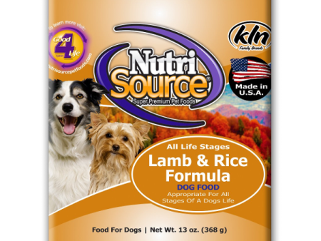 NutriSource Lamb & Rice Formula Canned Dog Food, 13-oz Online Sale