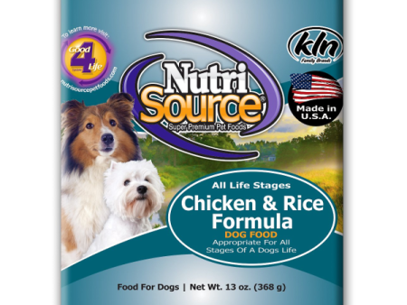 NutriSource Chicken & Rice Formula Canned Dog Food 13-oz Online