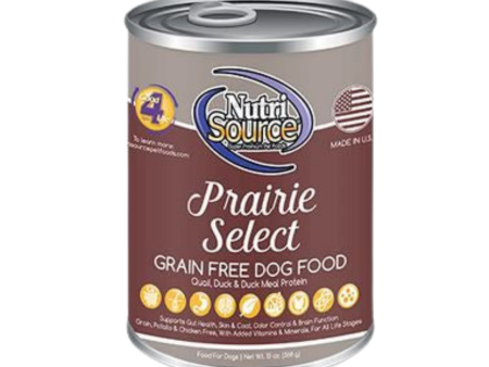 NutriSource Grain-Free Prairie Select Formula Canned Dog Food 13-oz Sale