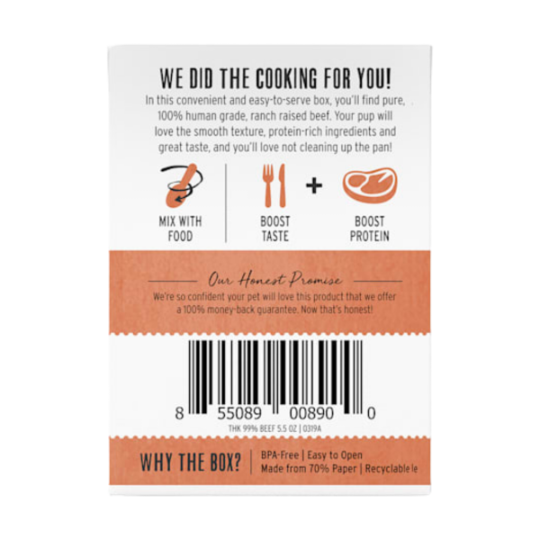 The Honest Kitchen Meal Boosters 99% Beef For Dogs, 5-oz jar Hot on Sale