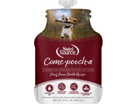 NutriSource Come-Pooch-A Dog Beef Broth 12 oz on Sale