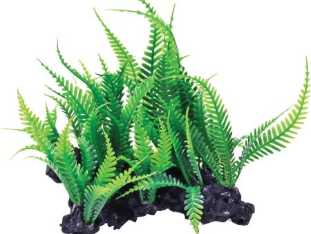 Aquatop Aquatic Supplies - Fern On Rock Aquarium Plant Decor on Sale