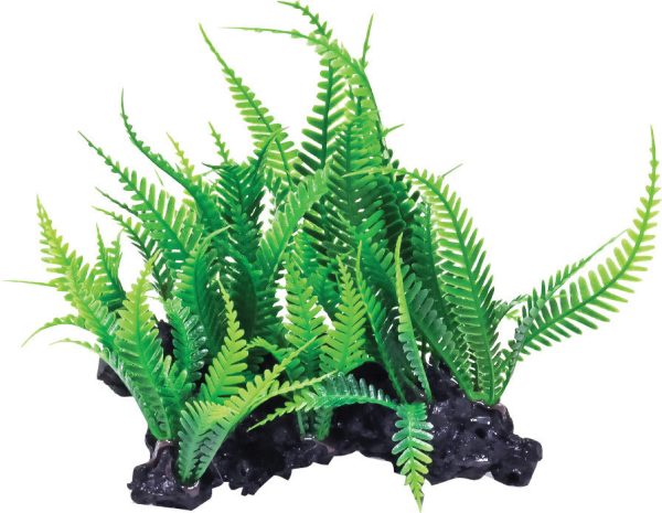 Aquatop Aquatic Supplies - Fern On Rock Aquarium Plant Decor on Sale