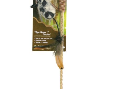 Ourpets Company-Play-n-squeak Teaser Wand Tiger Teaser on Sale