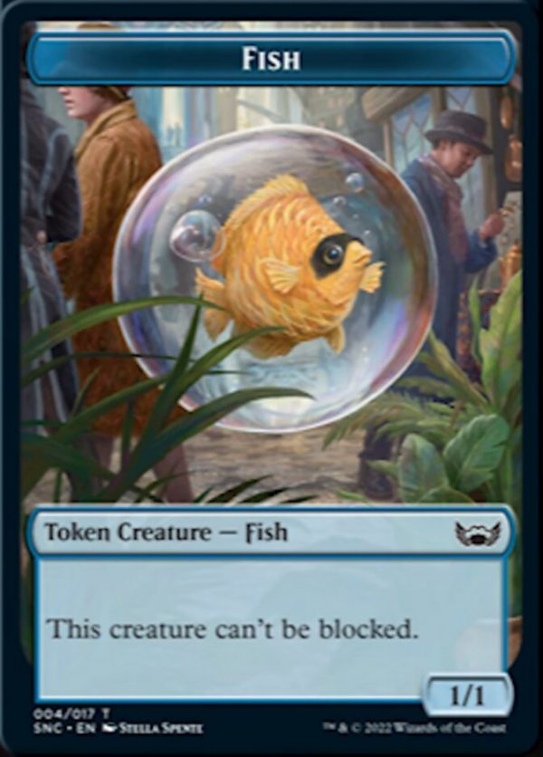 Fish    Dog Double-Sided Token [Streets of New Capenna Tokens] Discount