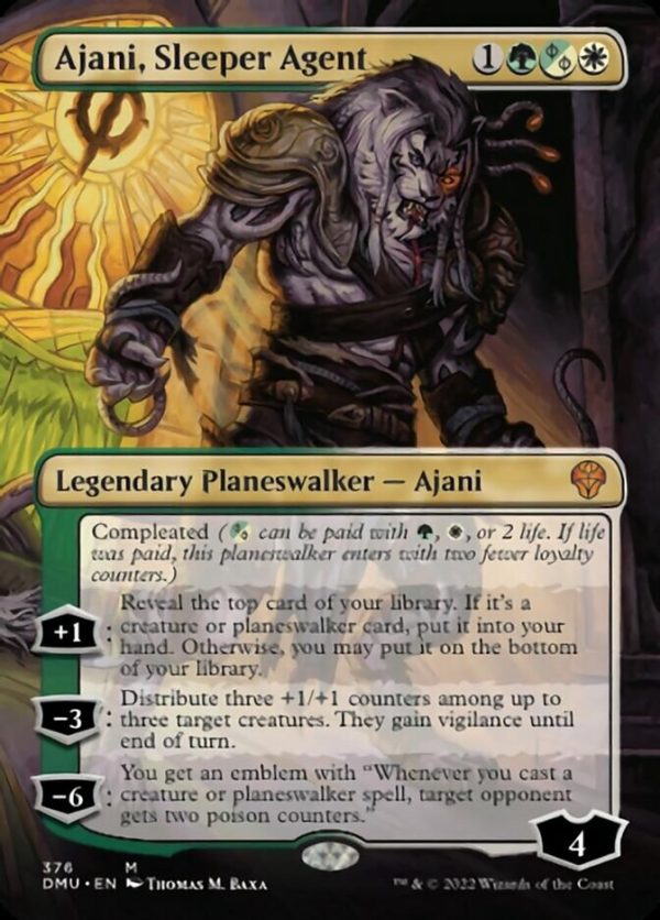 Ajani, Sleeper Agent (Borderless) (376) [Dominaria United] Online now