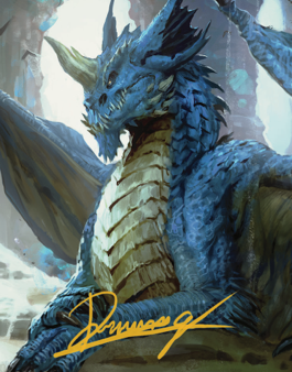 Young Blue Dragon Art Card (Gold-Stamped Signature) [Commander Legends: Battle for Baldur s Gate Art Series] Cheap